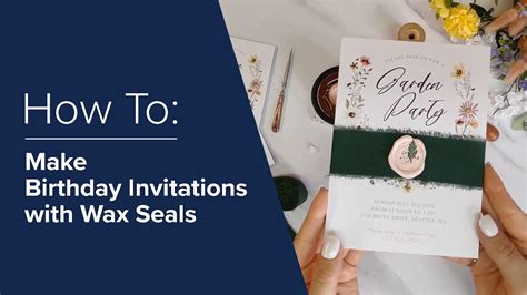 How To Make Your Own Birthday Invitations With Wax Seals Diy Tutorial Zazzle Youtube