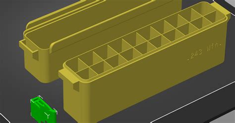 243 Winchester Pocket Spring Latch Modular Ammo Box By Brass Ring