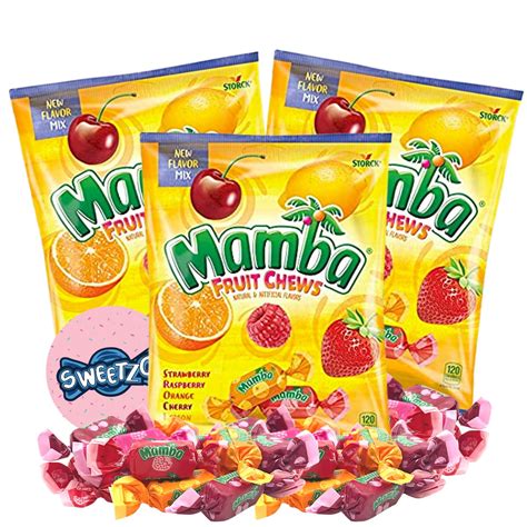 Mamba Fruit Chews Fruity Chewy Candy Pack Of 3 352 Ounces