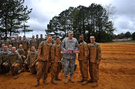 Soldiers After Negotiating The Obstacle Course At Fort Benning They