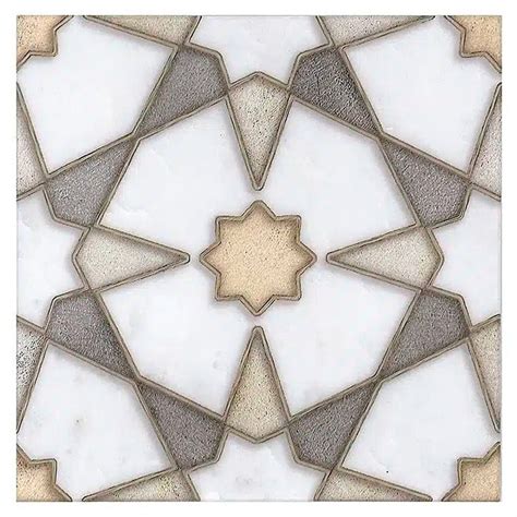 Buy Online Celeste Truffle Carrara Blanco Deco Tile 6x6x⅜