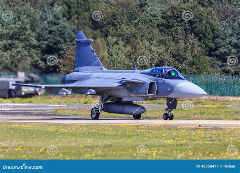 Gripen fighter jet stock image. Image of aircraft, force - 45358477