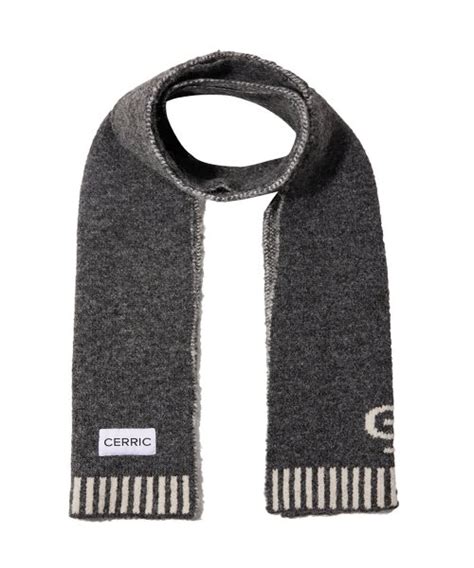 Musinsa Cerric Logo Knitting Muffler Charcoal