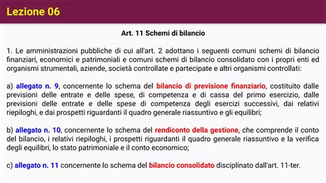 Lezione n 06 Contabilità pubblica programmazione finanziaria