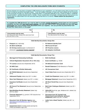 Fillable Online Kcl Ac Completing The Crb Disclosure Form New Students