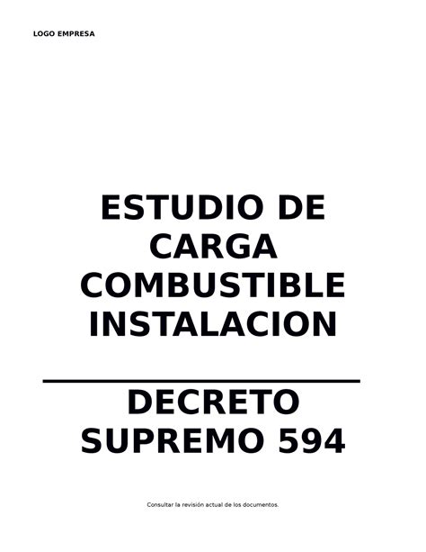 Ejemplo Estudio De Carga Combustible Logo Empresa Estudio De Carga