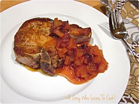 Roasted Pork Chops With Apple Chutney Recipe Petitchef