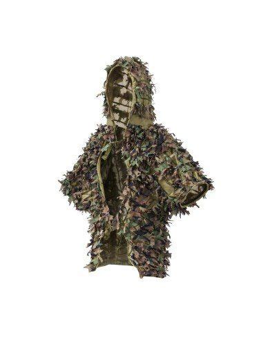 Traje Ghillie Hojas D Helikon Camuflaje Woodland Fotografia