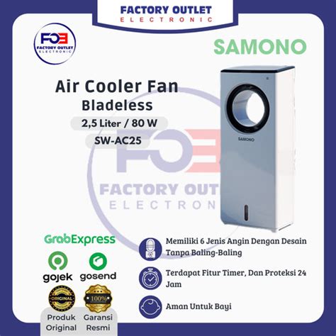 Promo Samono Sw Ac Kipas Bladeless Air Cooler Fan Penyejuk Ruangan