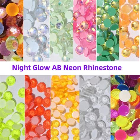 Ss Ss Glitzer Neon Nicht Hotfix Strass Steine Purpurina Diy Nail Art