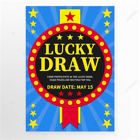 The Lucky Draw Poster Is Displayed On A Wall