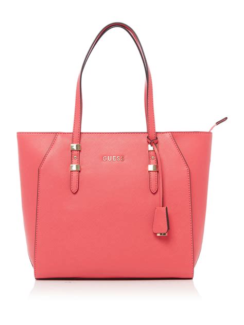 Guess Gigi Pink Tote Shoulder Bag In Pink Lyst