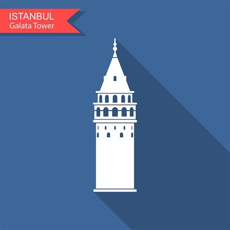 S Mbolo De Estambul Y Turqu A Torre De G Lata Vector Icono Plano