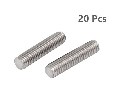 Threaded Fully Pitch Mm Mm X M Weij Rod Pcs Tone Silver Studs