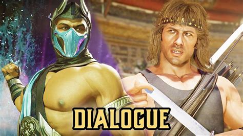 Spoiled Prince Meets John Rambo Dialogue Mortal Kombat 11 Ultimate Version Youtube