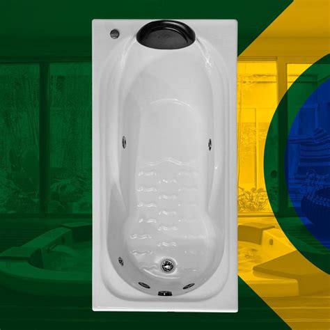 Banheira De Hidromassagem Retangular Paragua U Hidro Em Acr Lico