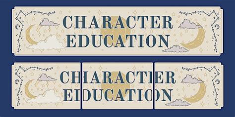 Celestial Themed Character Education Display Banner Twinkl