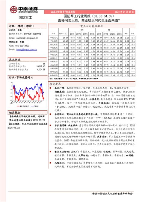 国防军工行业周报：直播间卖火箭，商业航天时代已全面来临？