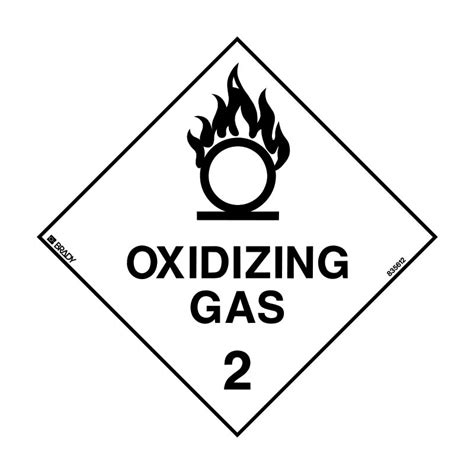 Hazardous Material Placards Label Oxidising Gas Seton Australia