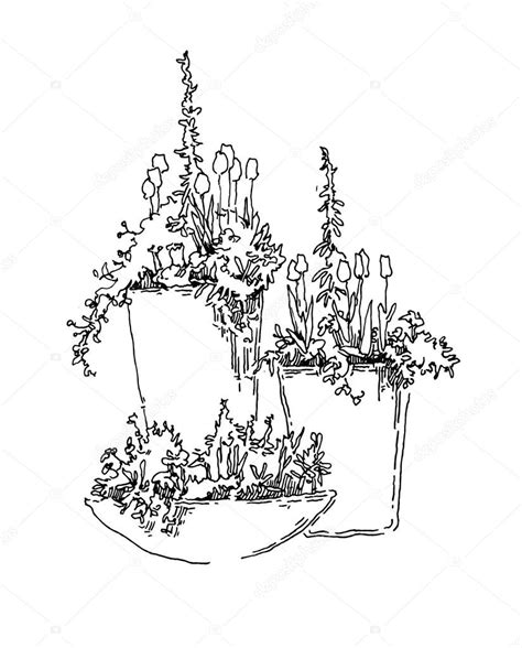 Garden Elements Sketch Stock Vector By Ring Ring 81534130