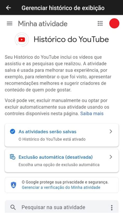 Como limpar vídeos assistidos e pesquisa do histórico do YouTube