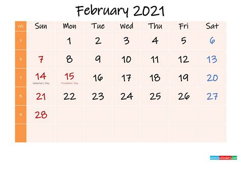 Government Holidays February 2021 | Free Printable Calendar Monthly