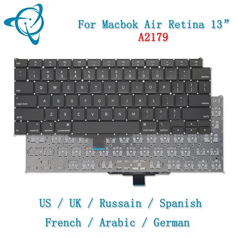 Laptop A2179 Keyboard For Macbook Air Retina 13 A2179 Keyboard Replacement Us Uk Ru Fr Sp It