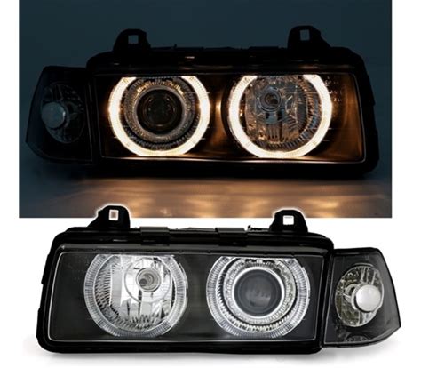 Xenon Look Headlights With Angel Eyes For Bmw Series E Dejavu