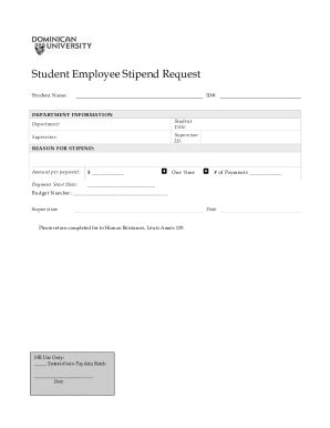 Fillable Online Stipend Payroll Request Form Formatting Guide Fax Email