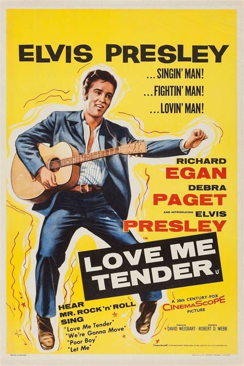 The Poster For Love Me Tender Starring Elvis Presley