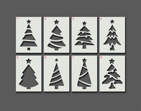 Christmas Tree Stencils Reusable Stencils for Wall Art, Home Décor ...