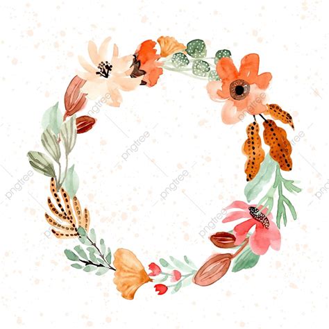 Aquarelle Couronne De Fleurs Png Floral Fleur Aquarelle Png Et