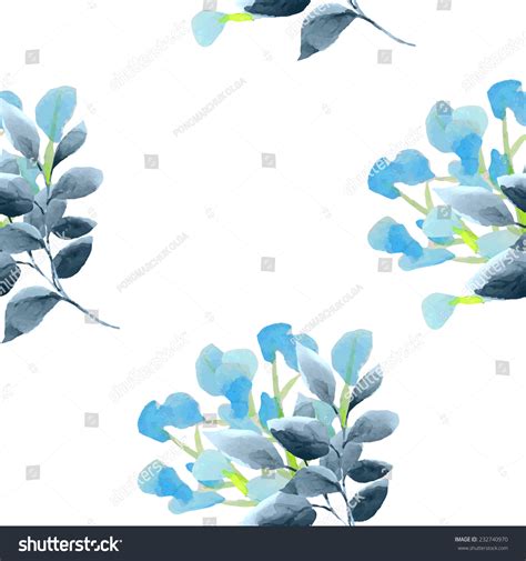 Seamless Wallpaper Blue Flowers Watercolor Illustration Stock Vector ...