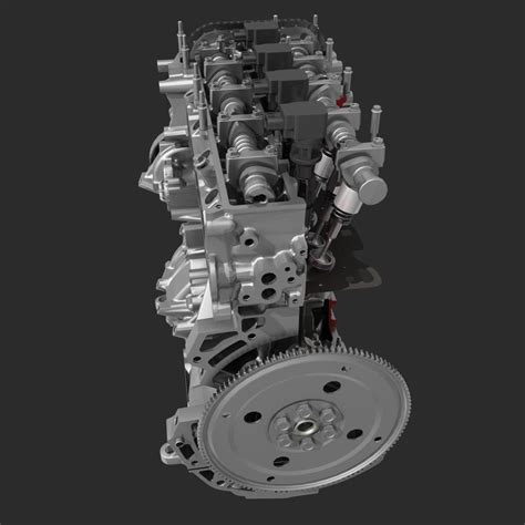 4 Cylinder Engine Block Cutaway 3d Model Cgtrader