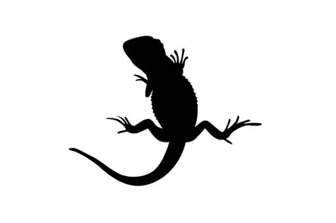 Bearded Dragon Silhouette Svg Cut File By Creative Fabrica Crafts