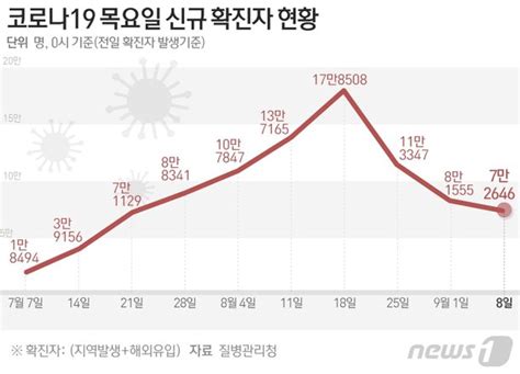 그래픽 코로나19 목요일 신규 확진자 현황8일 네이트 뉴스