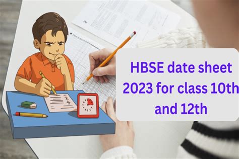 HBSE Date Sheet 2023: Haryana Board Time Table 2023 For 10th & 12th