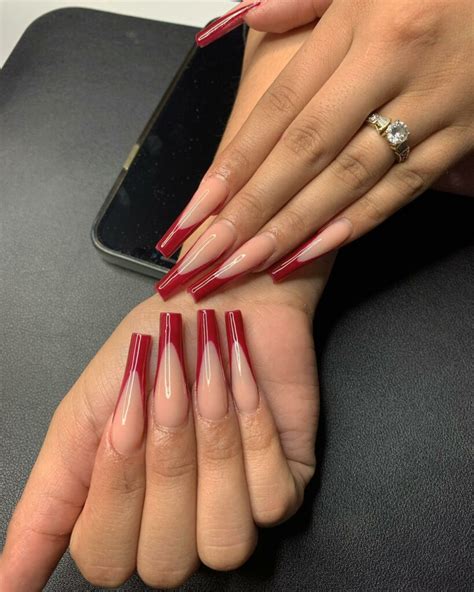 33 Stunning Coffin Red Nail Designs You Need To Try Nail Designs Daily 2024