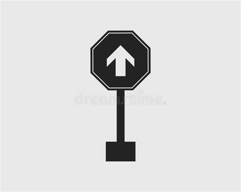 One way street sign icon . stock vector. Illustration of post - 123531090