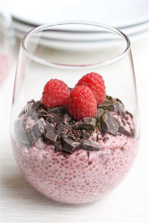 Chocolate Raspberry Chia Pudding Chia Dessert