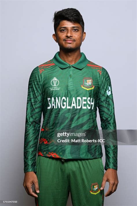 Shak Mahedi Hasan Of Bangladesh Poses For A Portrait Ahead Of The Icc