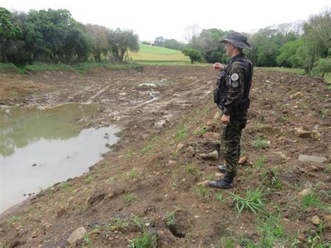 3º Batalhão Ambiental da Brigada Militar flagra abertura de açude em