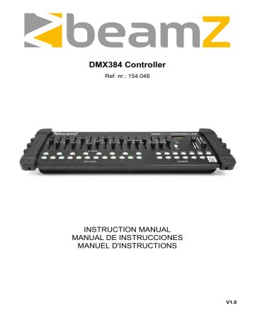 Beamz 10031721 DMX384 DMX Controller Instruction Manual Manualzz