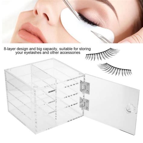 Layers False Eyelash Extension Carrying Box Acrylic Eyelash Storage