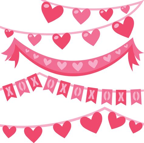 Valentine Banners SVG cut files valentine bannerst svg cuts free svg files free svg cuts