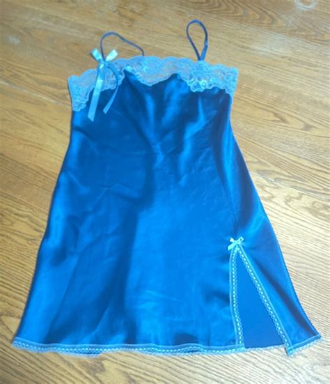 Victorias Secret Angels Satin Lace Slip Size S Small… Gem