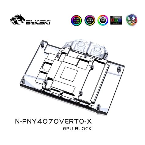 Bykski Rtx 4070 Water Block Gpu Water Cooler Pny Rtx4070 12gb Gaming Verto Radiator 5v Argb 12v