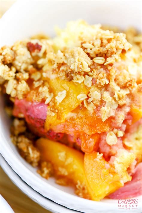 Strawberry And Peach Dump Cake With Crisp Topping The Cottage Market