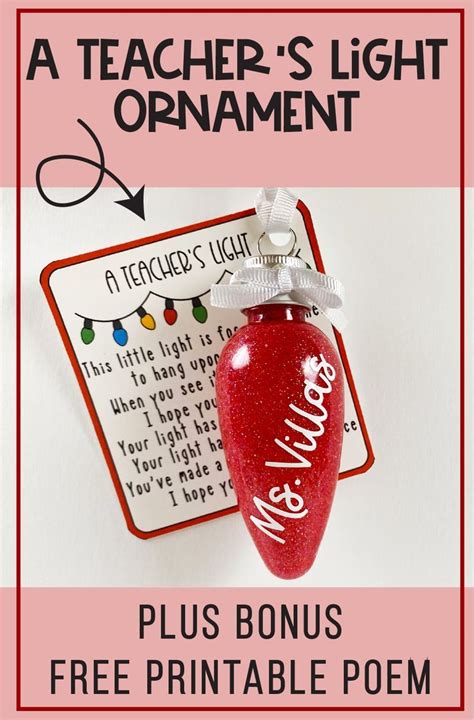 Perfect Teacher Holiday T Idea A Teacher S Light Ornament Teacher Holiday Ts Teacher