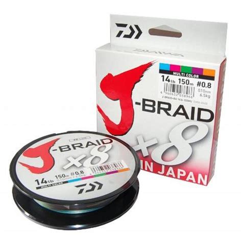 Плетено влакно Daiwa J-BRAID X8 MULTICOLOUR 150м - Риболовен Магазин ...